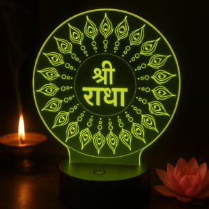 Shree Radha glowing led light